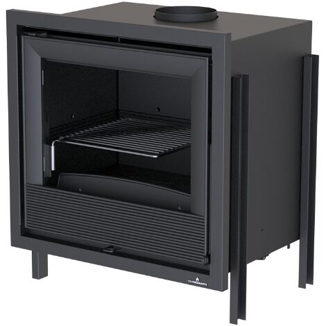 Insert à bois ventilé canalisable - BRONPI Paris 55 9.5 kW  Sans kit air - Porte fonte - sans vitre sérigraphiée