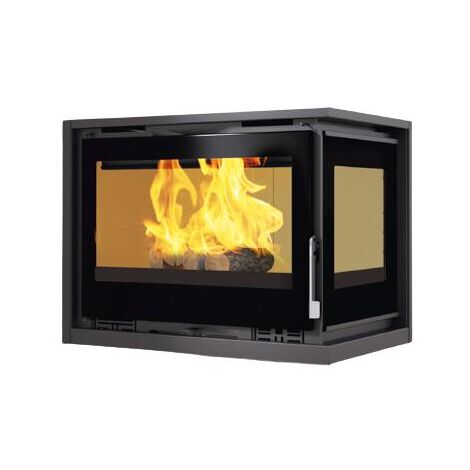 Insert à bois 2 faces ventilé - FIREMATIC Jenn-D 12.8 kW  Foyer en vermiculite
