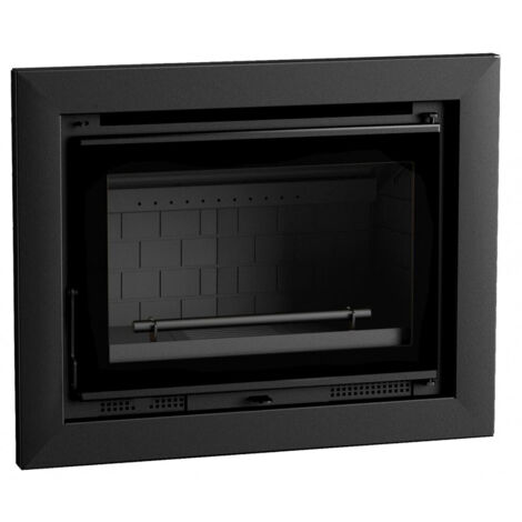 Fm Calefaccion – Insert à bois ventilé 12.6 kW – Foyer en fonte – 2 sorties canalisables – Ventilateurs 160 m3/h – Rendement 81% – Pour volume de 335 m3 (1/3)