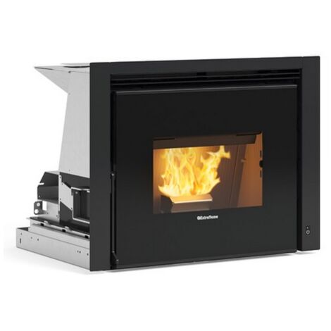 Extraflame – Insert cheminée à granules ventilé 10 kW – Volume de chauffe 287 m³ – Rendement 90.9 % – Diamètre sortie 80 mm – Télécommande tactile incluse - AIR 10 KW