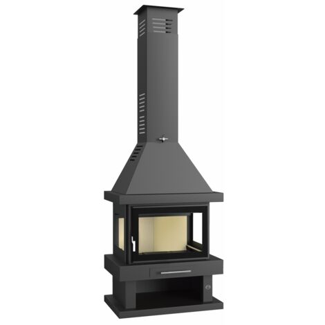 Poêle à bois cheminée 3 vitres - FIREMATIC Vegas 13.8 kW