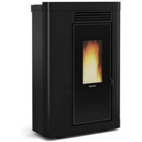 Extraflame – Poêle à granulés canalisable extra-plat 9 kW – Volume de chauffe 258 m3 – Évacuation des fumées supérieure – Classe énergétique A+