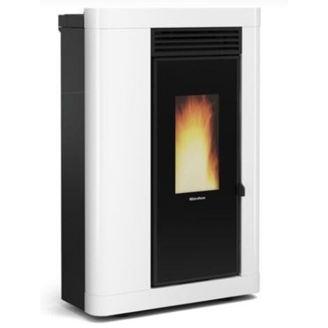 Extraflame – Poêle à granulés extra-plat canalisable 9 kW – Volume de chauffe 258 m³ – Rendement 91.9% – Évacuation supérieure et latérale - EVO 9 KW