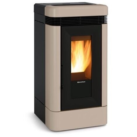 Extraflame – Poêle à granulés ventilé céramique 12 kW – Autonomie 27 kg – Évacuation arrière – Classe énergétique A+ – Wi-Fi intégré