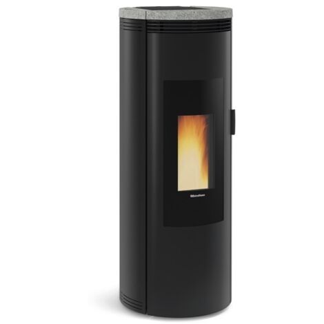 Extraflame – Poêle à granulés de bois 8kW étanche avec rendement 91,2% – Autonomie 25h – Installation ventouse – AMIKAPIERRE