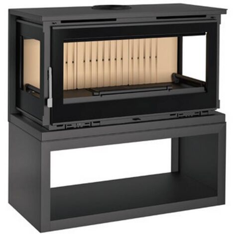 FM Poêle à bois panoramique 3 faces M-173 LK 12,5kW turbo ventilé