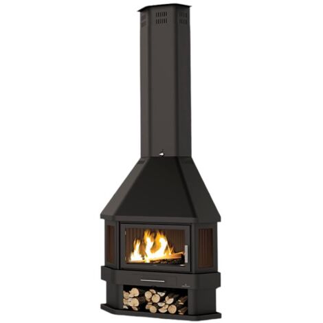 Cheminée à bois d'angle - BRONPI Lorca - R 14 kW