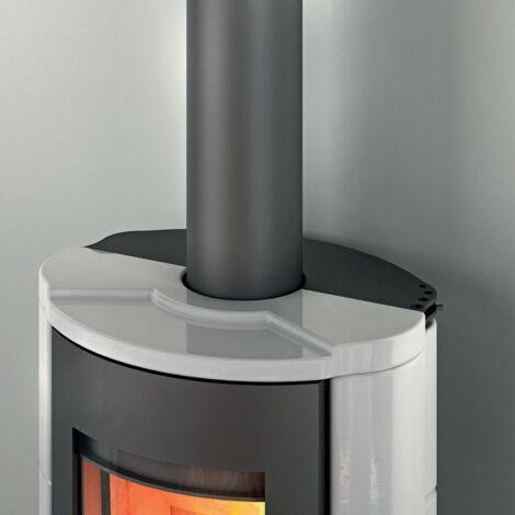 Poêle a bois étanche en céramique - EVACALOR Marica 8 kW  Blanc