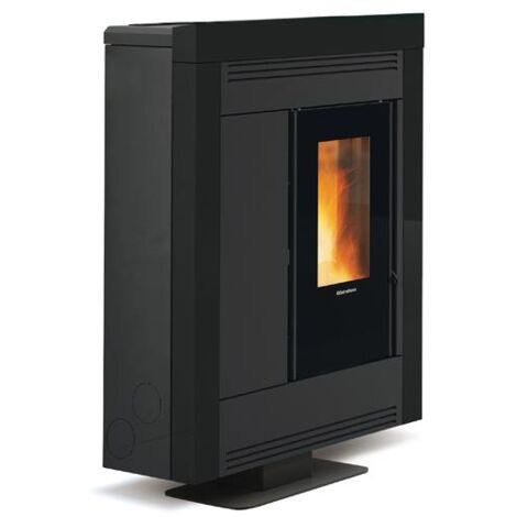 Extraflame – Poêle à granulés ventilé extra-plat canalisable 10 kW – Foyer en fonte – Évacuation arrière/supérieure – Classe A+ – 287 m3