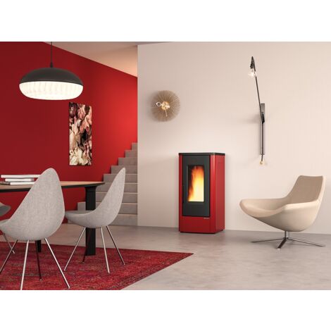 Poêle à granules canalisable - EXTRAFLAME Dahiana Plus VFS 10 kW  Bordeaux