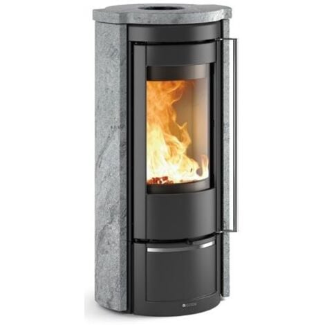 Poêle à bois en pierre raccordable - LA NORDICA Liu Pietra 7.5 kW