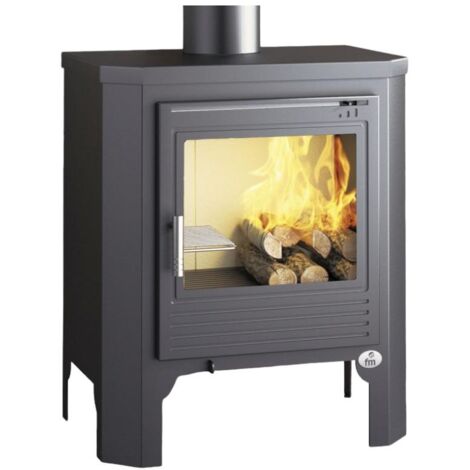 Fm Calefaccion – Poêle à bois acier 11kW – Double combustion – Acceptant bûches jusqu'à 40 cm – Rendement 75% – Classe énergétique A - M-101 (1/5)
