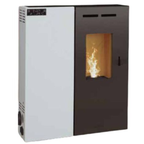 Poêle à granulés extra-plat - BRONPI Minerva Slim 2.9 à 6.2 kW  Blanc