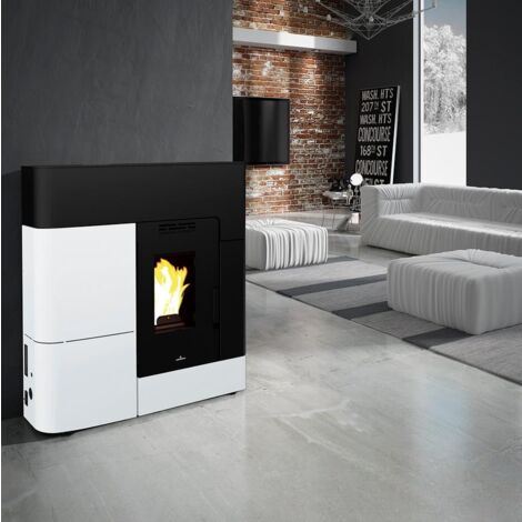 Poêle à granulés extra-plat option canalisable - BRONPI CLARA 11 kW  Sans KIT de canalisation