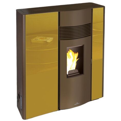 Poêle à granulés extra-plat option canalisable - BRONPI Olivia 11 kW  Sans KIT de canalisation