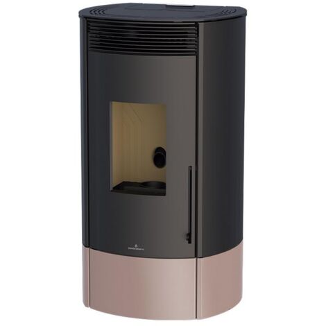 Poêle à granulés étanche option canalisable - BRONPI Mila 10.3 kW Foyer en fonte - Nude - Avec KIT de canalisation (1/3)