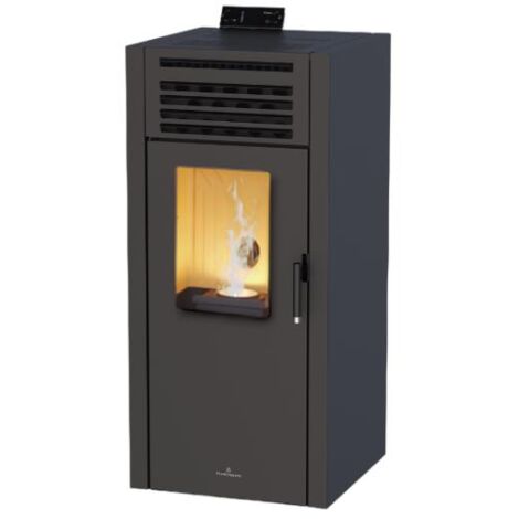 Poêle à granulés option canalisable - BRONPI Adel 13 kW Noir - Avec module wifi - Sans KIT de canalisation