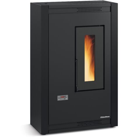 Extraflame – Poêle à granulés extra plat 5.1 kW – Évacuation des fumées 80mm – Design slim pour espaces restreints – Classe énergétique A+