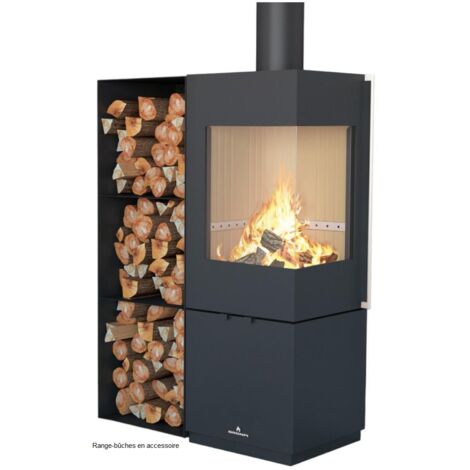 Poêle à bois raccordable - BRONPI Bombay - E 6 kW  Avec kit air