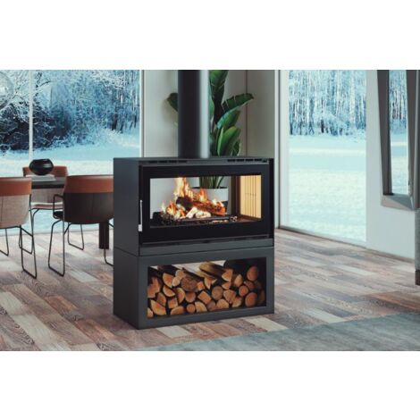 Poêle à bois XXL double face - FIREMATIC Ottawa - L 13.5 kW