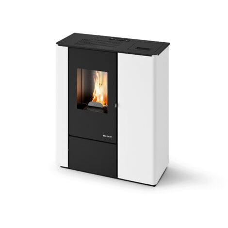 Poêle à granules extra plat  - EVA CALOR Vale Slim 7 kW  Blanc
