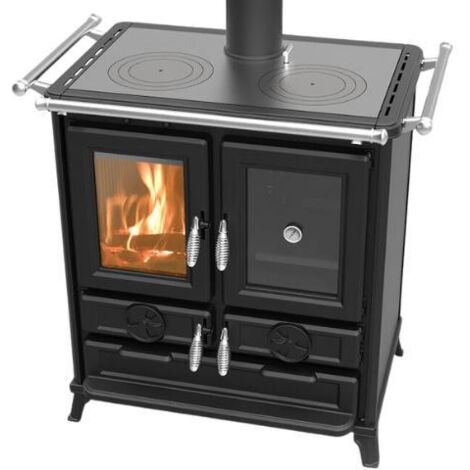 Cuisinière à bois en fonte - THERMOROSSI Klaretta Evo 8.2 kW  Avec 1 barre latérale