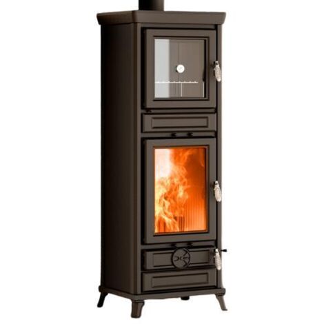 Poêle à bois avec four en fonte - THERMOROSSI Anna Evo5 Easy 12.5 kW