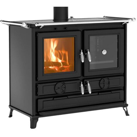 Cuisinière à bois en fonte - THERMOROSSI Klara Evo 12.1 kW  Avec 1 barre latérale