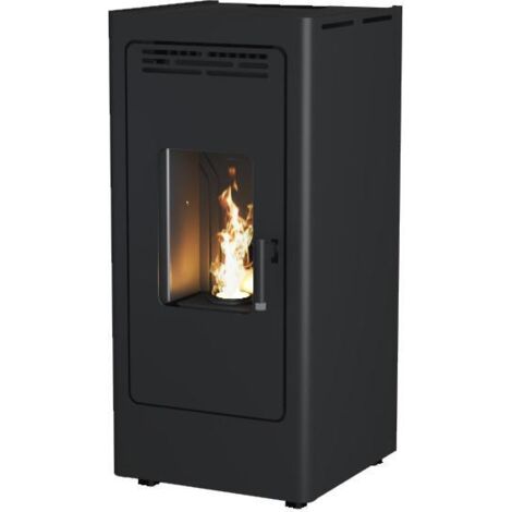 Poêle à granulés étanche fonte - FIREMATIC BR12 10.3 kW Sans module wifi - Avec KIT de canalisation - Sans kit thermostat - Sans plaque de sol