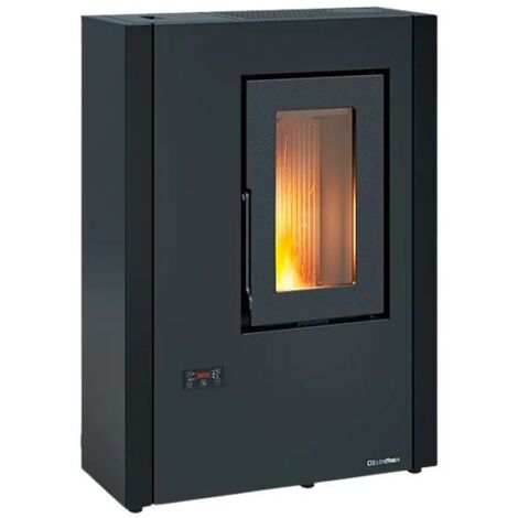 Extraflame – Poêle à granulés étanche ventilé 7 kW – Design extra plat pour espaces réduits – Évacuation des fumées 80 mm – Classe énergétique A+ - MAXI 7 KW
