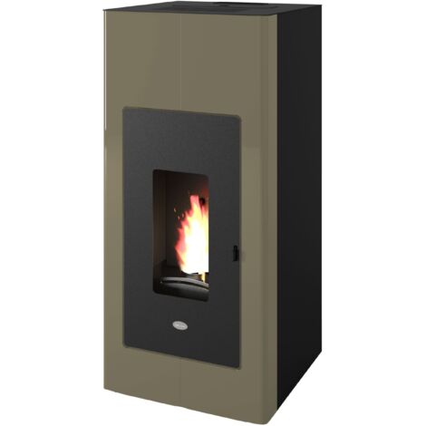 Punto Fuoco – Poêle à granulés hydro 16.3 kW – Rendement 95.5% – Volume de chauffe jusqu'à 350 m³ – Télécommande incluse – Module WIFI optionnel (1/2)