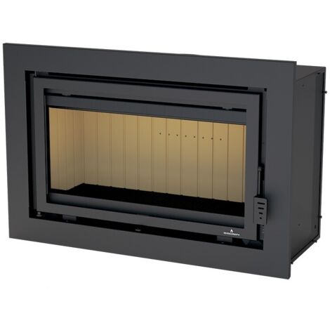 Bronpi – Insert cheminée à double combustion 980x650 FLORIDAP – Puissance 14 kW – Rendement 81% – Volume de chauffe 375 m³ – Diamètre sortie fumées 200 mm