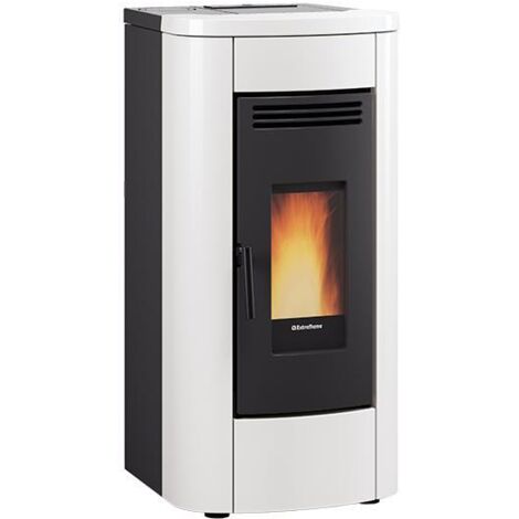 Extraflame – Poêle à granulés ventilé 8 kW – Ventilation frontale avec fonction Confort – Évacuation des fumées arrière/supérieure – Classe énergétique A+