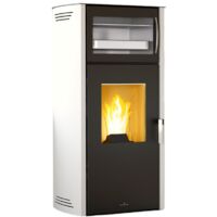 Bronpi – Poêle à granulés silencieux 11 kW – Évacuation arrière – Foyer en vermiculite – Capacité four 52 L – Classe énergétique A+
