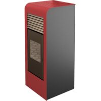 Poêle à granulés canalisable - PUNTO FUOCO Lidia 14 kW Rouge