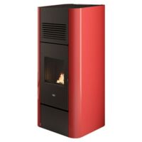 Poêle à granulés canalisable - PUNTO FUOCO Adria 14 kW Rouge