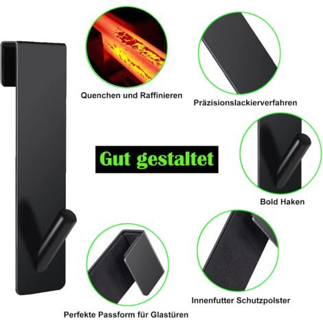 2 Handtuchhalter Für Glasduschtür – Doppelseitig, Aus Acryl, Mit EVA-Pad, Transparent