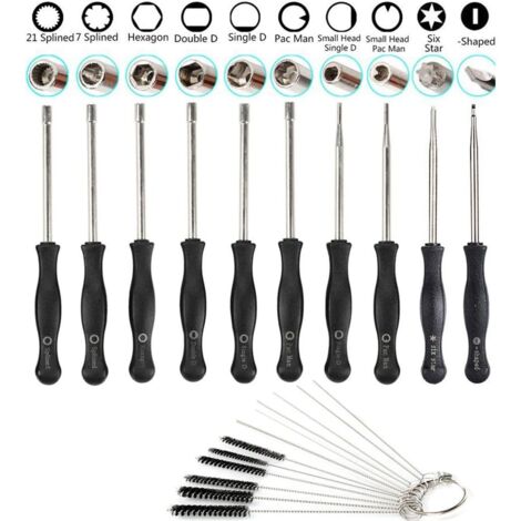 11-teiliges Reinigungsbürsten Set - Edelstahl Bürsten Für Düsen & Vergaser