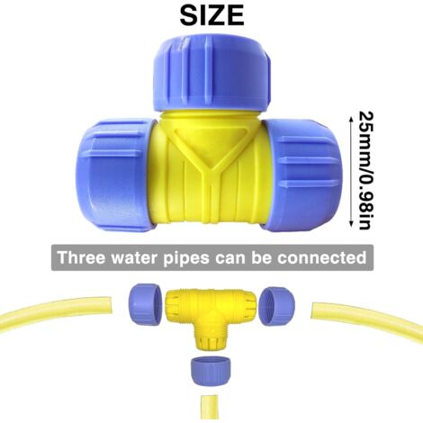YUNYU Gartenschlauch Adapter Set - 3-teilig Für 1,27cm & 1,9cm Gewinde