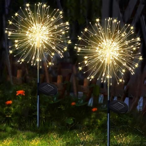 Solarleuchten für den Außenbereich, Garten, 2 Stück, 120 LEDs, Solar