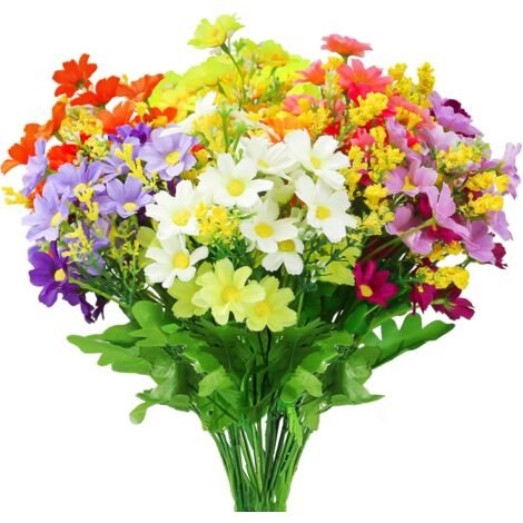 MIYUANGKJ Kunstblumen - 6 Sträuße, UV-beständig & Täuschend Echt