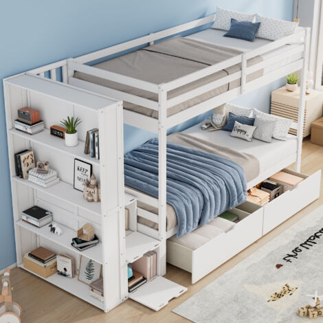 Merax Hochbett (Jugendbett Mit Rausfallschutz Und L Produktbild-Vorschau 10