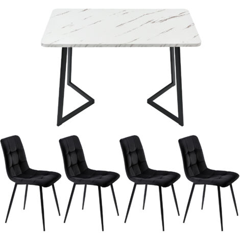 ML-Design Set 4 Sedie per Sala da Pranzo in Velluto Giallo Senape Poltroncine da Salotto Imbottite con Braccioli Gambe in Metallo Poltrone per Soggiorno con Schienale Ergonomiche e Confortevoli
