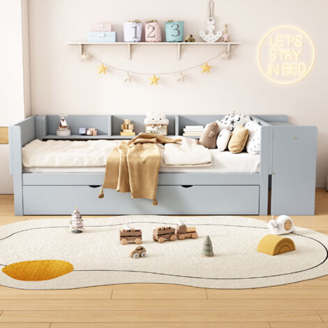 Scrivania Struttura Letto Con Letto Estraibile Moderno Letto A Castello Con  Scrivania Estraibile E Cassettoni