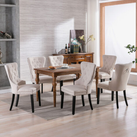 Set Di 6 Sedie Da Pranzo Di Lusso In Velluto Per Soggiorno Con Gambe In Metallo Grigio 85151539