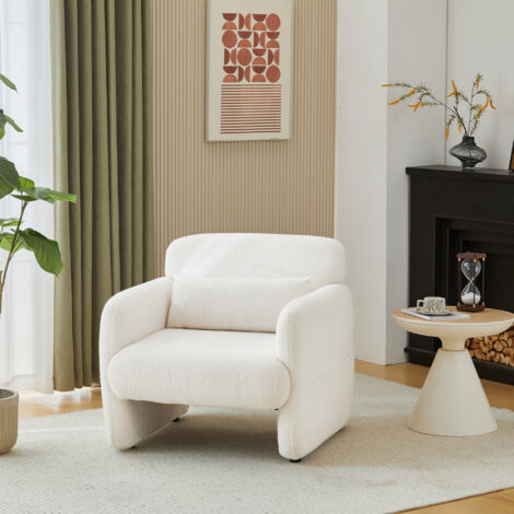 Soweiz Poltrona Oversize In Ciniglia – Divano Singolo Moderno Grigio 96x82x84 Cm, Telaio Legno/ferro, Carico 150 Kg - 2