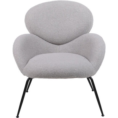 Aonyaybm - Sedia a dondolo scandinava, poltrona per allattamento, tempo libero e riposo, in tessuto con piedi in legno e metallo per soggiorno, camera da letto, colore: Beige