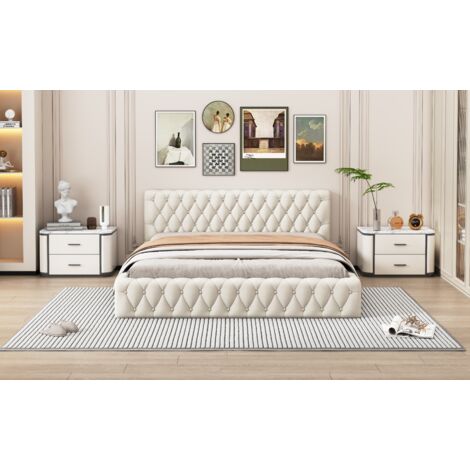 Moimhear Letto imbottito con vano portaoggetti, a forma di orecchio