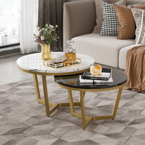 Tavolino da salotto in vetro e metallo dorato VALIA | Maisons du Monde