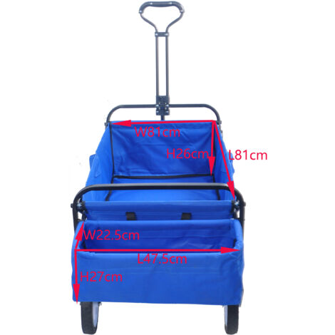 Carrello Pieghevole, Stivali per la Spesa per supermercati per carichi Pesanti, capacità 35 kg, Adatto per rotolare e Pratico (Giallo